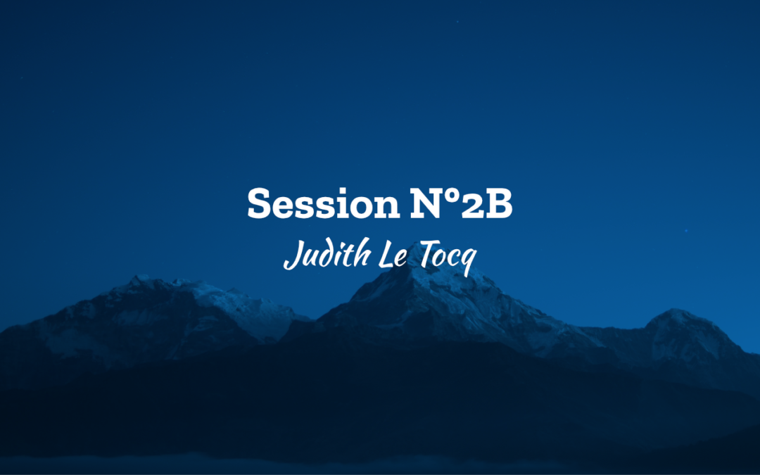 Ascension 2018 Session N°2B – Judith Le Tocq